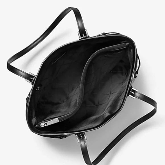 MICHAEL KORS Voyager Large Color-Block Metallic Signature Logo EW Tote Shoulder - Picture 2 of 16